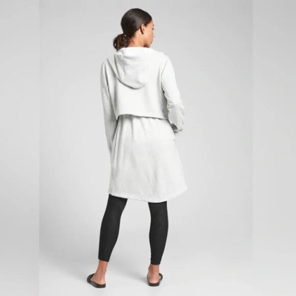 Athleta Cozy Karma Jacket Full Zip Hooded Light Heather Gray Size XS NWT - Picture 2 of 6